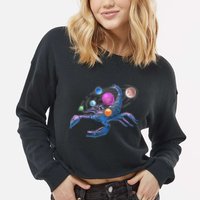 Scorpion Universe Cropped Pullover Crew
