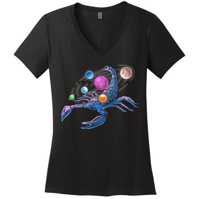 Scorpion Universe Women's V-Neck T-Shirt