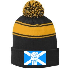 Scotland Power Stripe Pom Pom Beanie