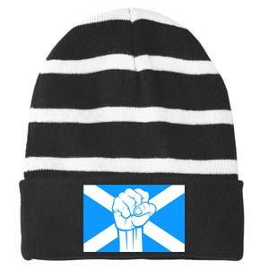 Scotland Power Striped Beanie with Solid Band