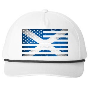 Scottish American Flag Snapback Five-Panel Rope Hat