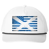 Scottish American Flag Snapback Five-Panel Rope Hat