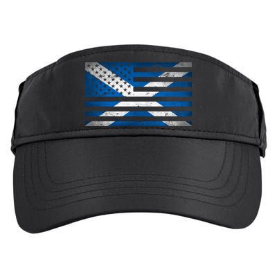 Scottish American Flag Adult Drive Performance Visor