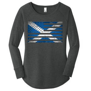 Scottish American Flag Women's Perfect Tri Tunic Long Sleeve Shirt