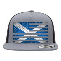 Scottish American Flag Flat Bill Trucker Hat