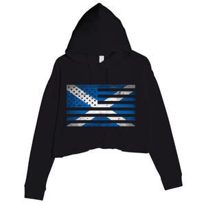 Scottish American Flag Crop Fleece Hoodie