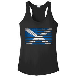 Scottish American Flag Ladies PosiCharge Competitor Racerback Tank