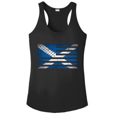 Scottish American Flag Ladies PosiCharge Competitor Racerback Tank