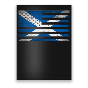 Scottish American Flag Poster