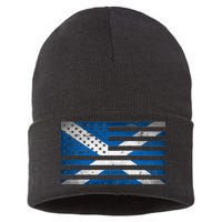 Scottish American Flag Sustainable Knit Beanie