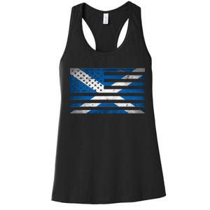 Scottish American Flag Women's Racerback Tank