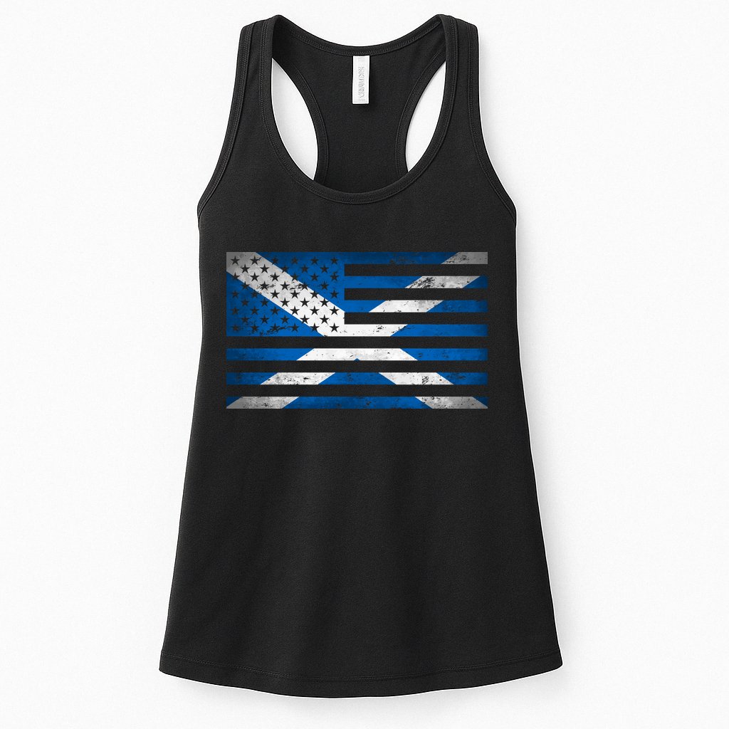 Scottish American Flag Womens Tank Top