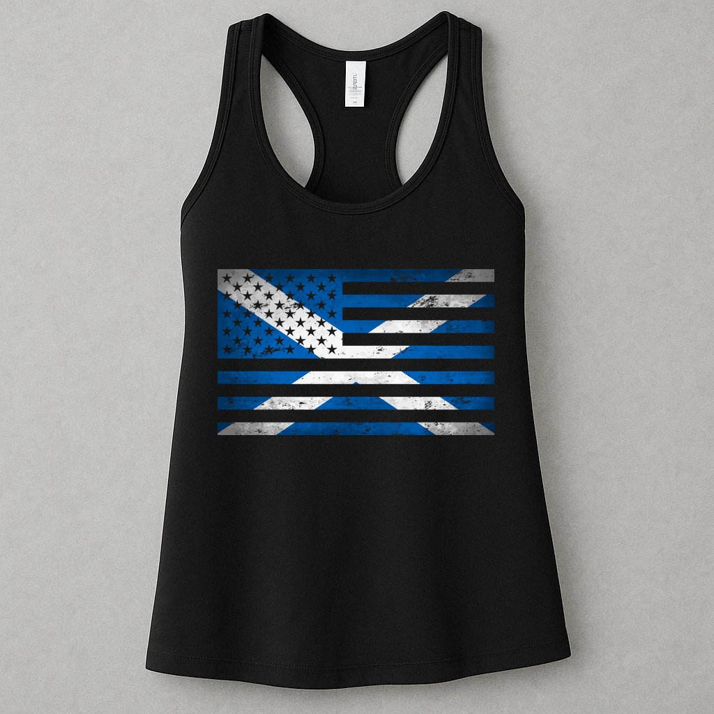 Scottish American Flag Womens Tank Top