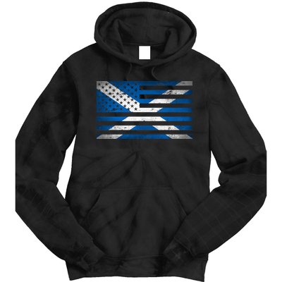 Scottish American Flag Tie Dye Hoodie