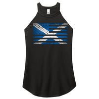 Scottish American Flag Women's Perfect Tri Rocker Tank