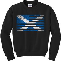 Scottish American Flag Kids Sweatshirt