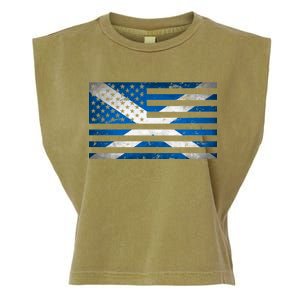 Scottish American Flag Garment-Dyed Women's Muscle Tee