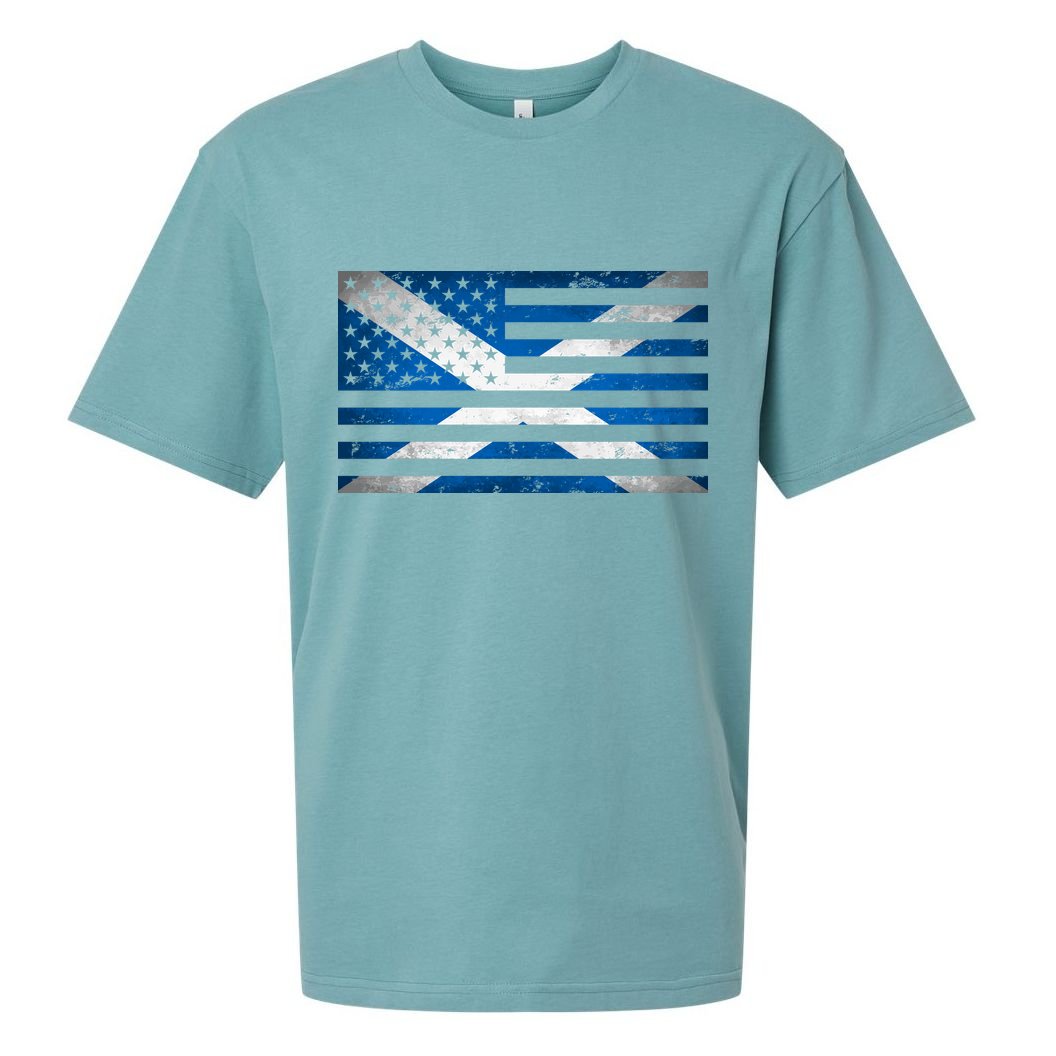 Scottish American Flag Sueded Cloud Jersey T-Shirt