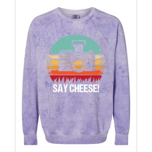 Say Cheese! Photographer Gift Colorblast Crewneck Sweatshirt