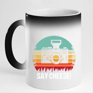 Say Cheese! Photographer Gift 11oz Black Color Changing Mug