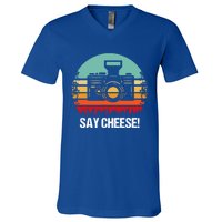 Say Cheese! Photographer Gift V-Neck T-Shirt