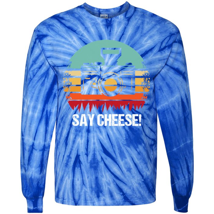 Say Cheese! Photographer Gift Tie-Dye Long Sleeve Shirt