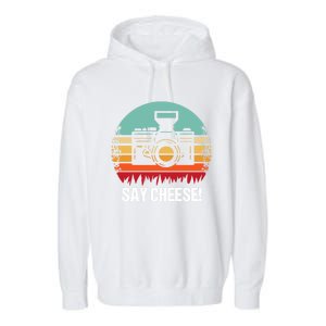 Say Cheese! Photographer Gift Garment-Dyed Fleece Hoodie