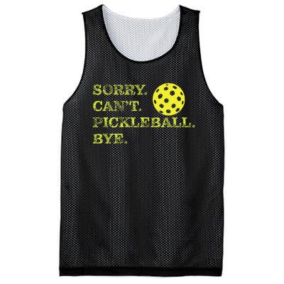 Sorry CanT Pickleball Bye Funny Player Dink Mesh Reversible Basketball Jersey Tank