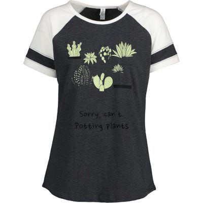 Sorry Cant. Potting Plants Garden Plant Mom Green Thumb Enza Ladies Jersey Colorblock Tee