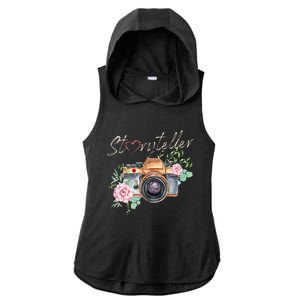 Storyteller Camera Photography Photographer Cameraman Ideas Ladies PosiCharge Tri-Blend Wicking Draft Hoodie Tank