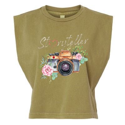 Storyteller Camera Photography Photographer Cameraman Ideas Garment-Dyed Women's Muscle Tee