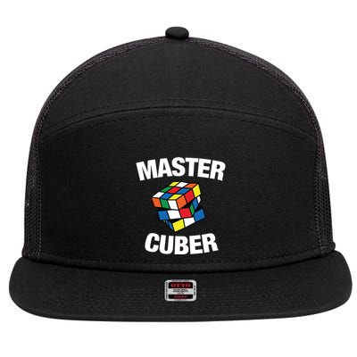Speed Cubing Puzzle Master Cuber Cube Meaningful Gift 7 Panel Mesh Trucker Snapback Hat