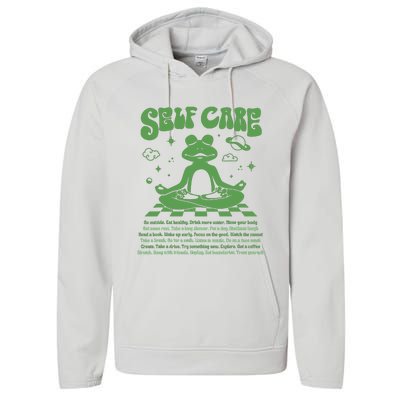 Self Care Positive Aesthetic Self Love Performance Fleece Hoodie