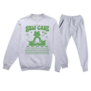 Self Care Positive Aesthetic Self Love Premium Crewneck Sweatsuit Set