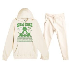 Self Care Positive Aesthetic Self Love Premium Hooded Sweatsuit Set