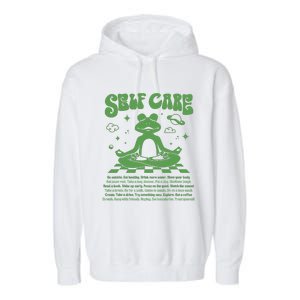 Self Care Positive Aesthetic Self Love Garment-Dyed Fleece Hoodie