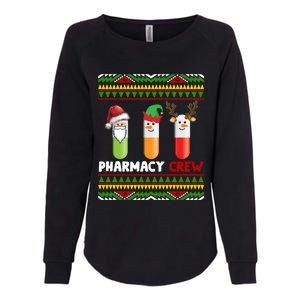 Santa Claus Pharmacy Crew Christmas Pills Snow Reindeer Gift Womens California Wash Sweatshirt