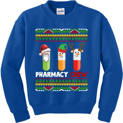 Santa Claus Pharmacy Crew Christmas Pills Snow Reindeer Gift Kids Sweatshirt