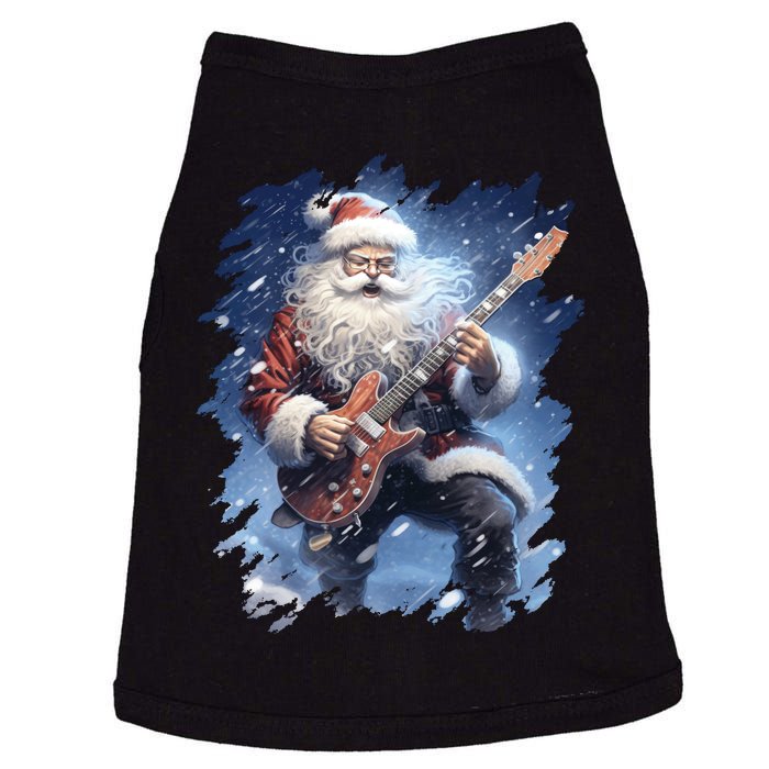 Santa Claus Playing Guitar Doggie Tank