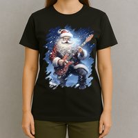 Santa Claus Playing Guitar T-Shirt