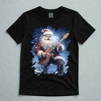 Santa Claus Playing Guitar T-Shirt