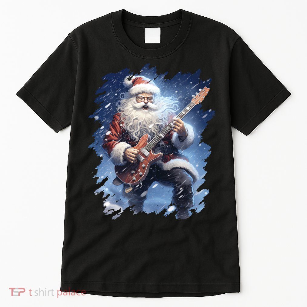 Santa Claus Playing Guitar Tall T-Shirt