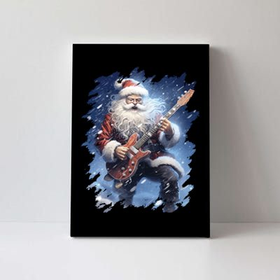 Santa Claus Playing Guitar Canvas