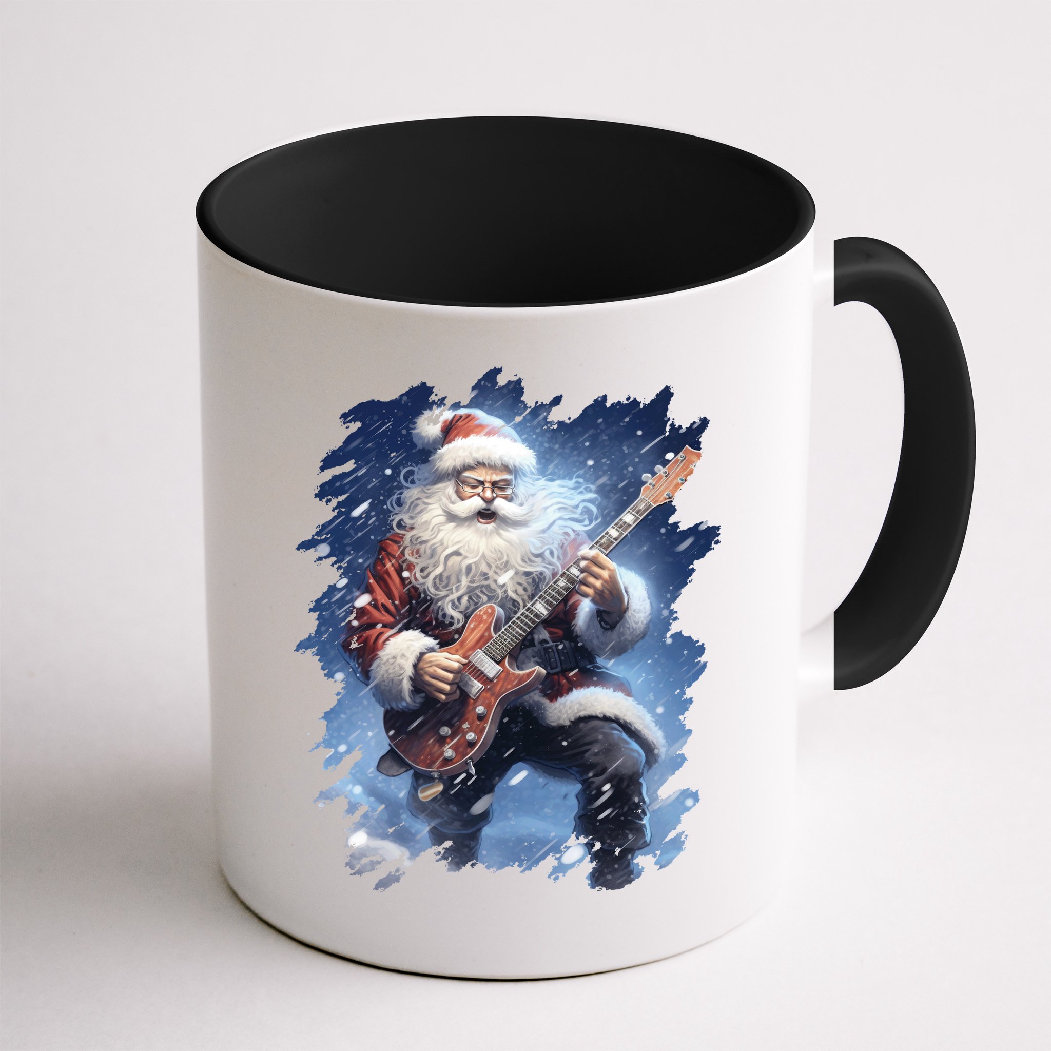Santa Claus Playing Guitar Mug