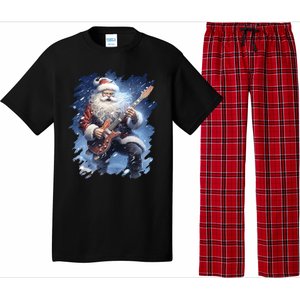 Santa Claus Playing Guitar Pajama Set