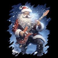 Santa Claus Playing Guitar Bag