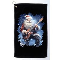 Santa Claus Playing Guitar Golf Towel