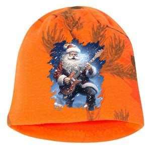 Santa Claus Playing Guitar Kati - Camo Knit Beanie