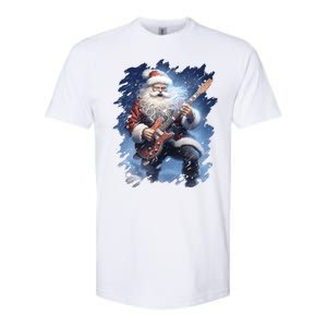 Santa Claus Playing Guitar Softstyle CVC T-Shirt