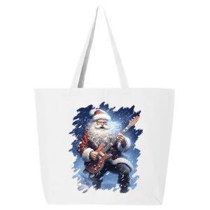 Santa Claus Playing Guitar 25L Jumbo Tote